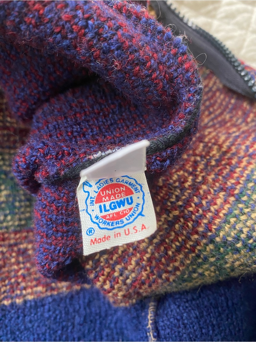 Vintage Pendelton Lobo Zip Virgin Wool Men's Sweater Fair Isle Union Made Retro - Picture 4 of 14